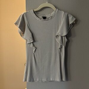 Ann Taylor Top with flutter sleeve detail